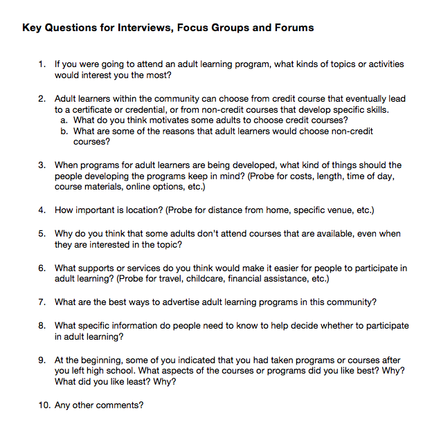 Key Questions
