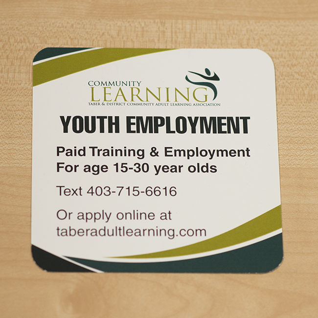 Taber Youth Employment Coaster