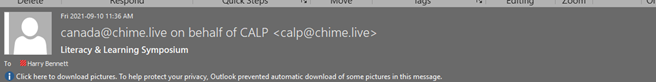Chime Live email